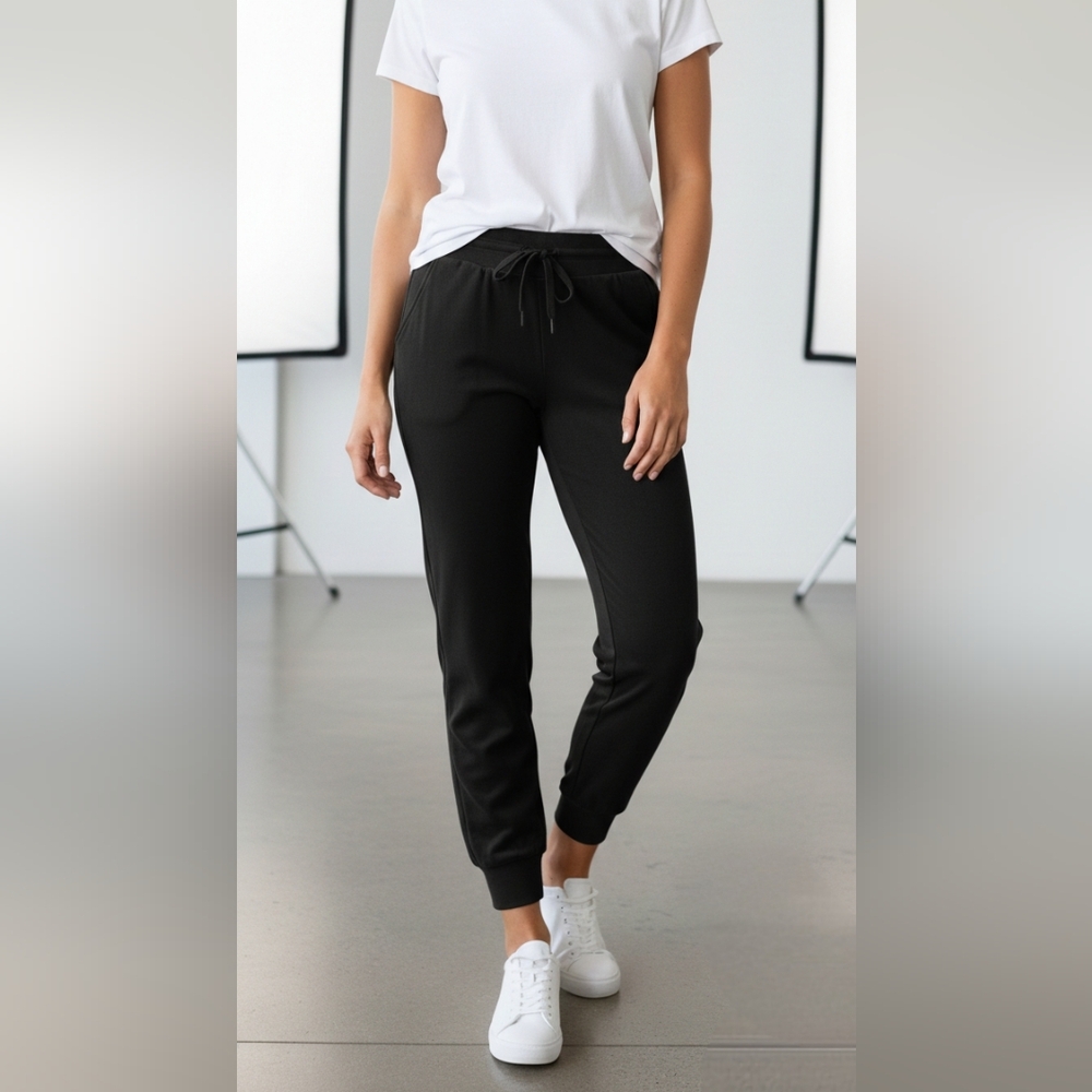 Victoria's Secret Black Velour Jogger Pants xs